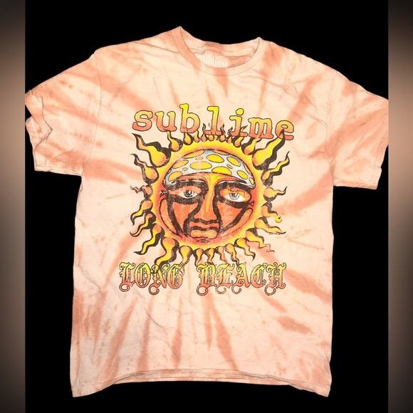 sublime Other - Long Beach Sublime Sun Logo Pink Tie Die T-shirt Sz Medium